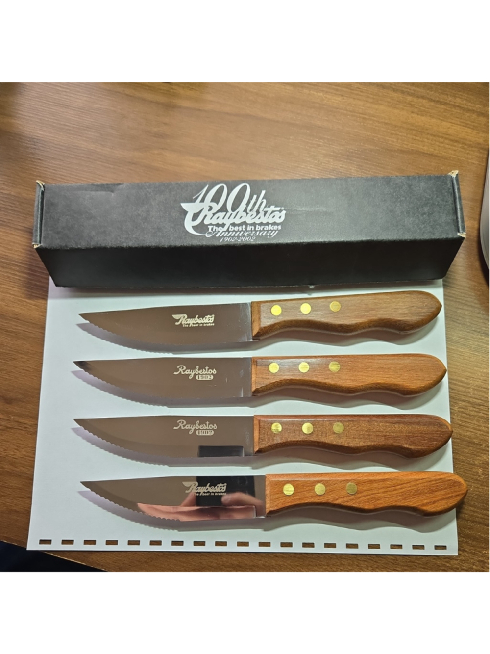 Raybestos 100th Anniversary 1902-2002 Stake Knife Set of Four New Old Stock